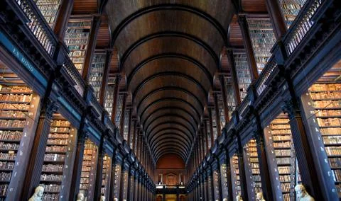 Dublin, Ireland - May 30, 2017: The Long Room in the Old Library at Trinity C Stock Photos