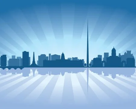 Dublin, ireland skyline Illustrazione stock