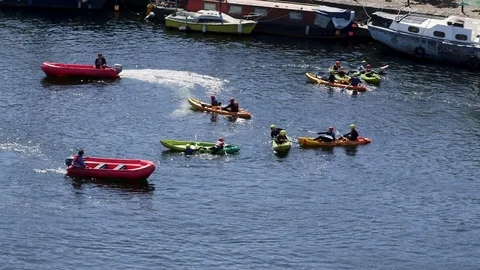 DUBLIN KAYAK Video stock 95457475