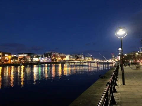 Dublin at Night Stock-Fotos
