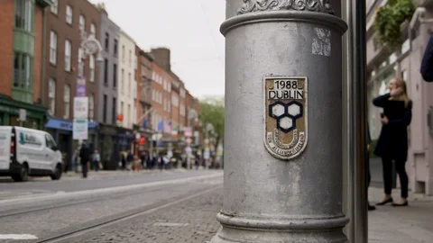 DUBLIN POLE SIGN Video stock 95458760