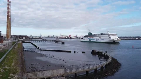 Dublin Port Stock Footage 154349719