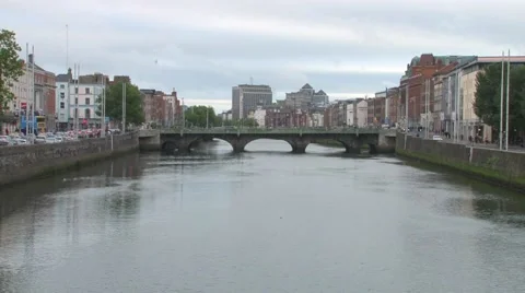 Dublin River Liffey Stock Footage 42480387