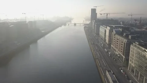Dublin - River Liffey Stock Footage 256047499