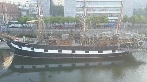 Dublin - River Liffey Stock Footage 256047552