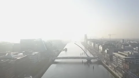 Dublin - River Liffey Stock Footage 256047557