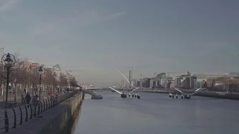 Dublin River View 4K Stock Footage 71770656