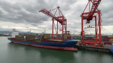 Dublin Shipping Port Stock Footage 203010789