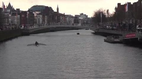Dublin St Patricks Day Rowing Race Stock-Footage 47965552