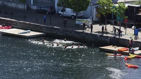 DUBLIN SWIMMING Video stock 95460774