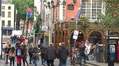 Dublin Temple Bar Stock Footage 42480770