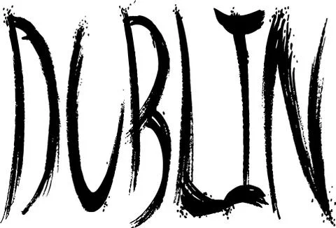 Dublin text sign illustration Stock Illustration