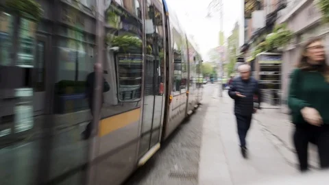 DUBLIN TRAIN COMING Video stock 95461314