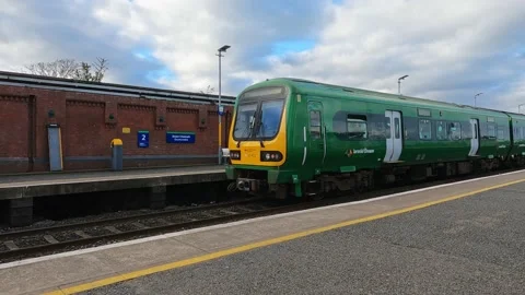 Dublin train leaving Drumcondra Station Dublln Stock Footage 233384032