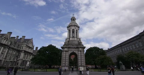 Dublin Trinity College Timelapse 1  Video stock 51667604