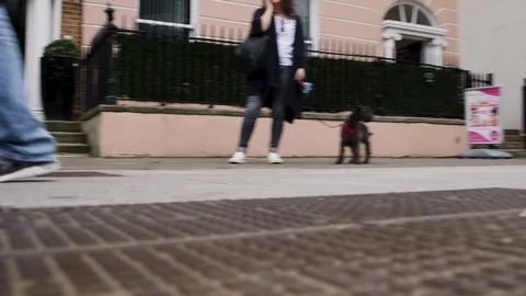 DUBLIN WALKING LOW Video stock 95462174