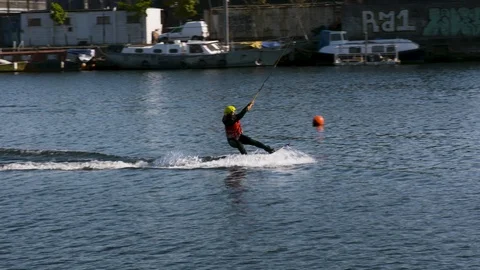DUBLIN WATER SKI Video stock 95462948