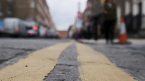 DUBLIN YELLOW LINE Video stock 95463668
