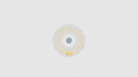 Dubnium Db Bohr Atom Model Clean No Text Animation Video Overlay Alpha 4K Видео 339362922