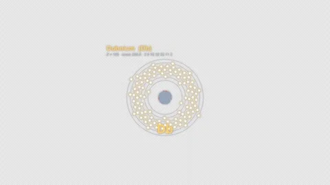 Dubnium Db Bohr Atom Model Labeled Animation Video Overlay Alpha 4K Видео 339362964