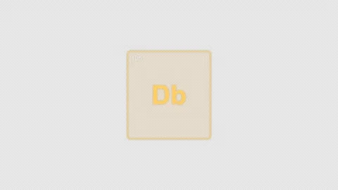 Dubnium Db Periodic Table Element Tile Clean No Text Animation Video Overlay Alp Vídeo Stock 339362590