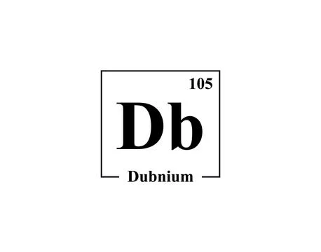 Dubnium icon vector. 105 Db Dubnium Stock Illustration