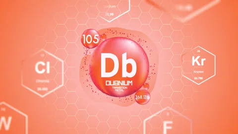 Dubnium Periodic Element Cell Stock Footage 314272547