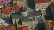Dubrovnik Aerial Cathedral Stock Footage