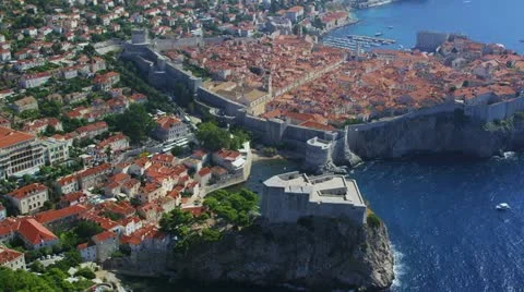 Dubrovnik aerial Stockbeeldmateriaal 12225509