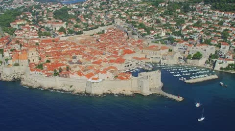 Dubrovnik aerial Stock-Footage 12225569