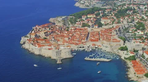 Dubrovnik aerial Stockbeeldmateriaal 12225827