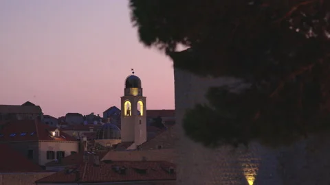 Dubrovnik Bell Tower at duk Video stock 219913935