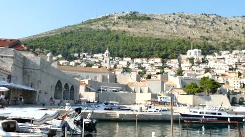 Dubrovnik from a boat Stock Footage 148760441