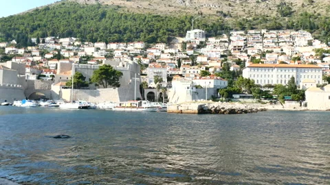 Dubrovnik from a boat Stock Footage 148781698
