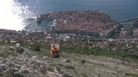 Dubrovnik cable car Stock Footage 12537056