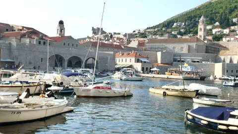 Dubrovnik from the harbour Stock Footage 148777899