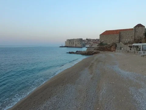 Dubrovnik main beach Stock Footage 76028115