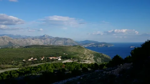 Dubrovnik Mountains Stock Footage 60876015