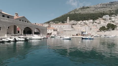 Dubrovnik old port Stock Footage 236568384