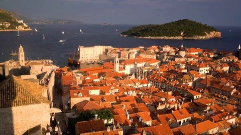 Dubrovnik old town Video stock 79754513