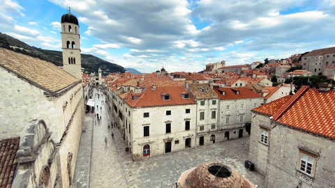 Dubrovnik Stradun Time Lapse 스톡 동영상 155285226