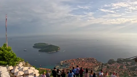 Dubrovnik view from above Stock Footage 255791243