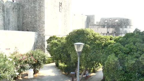 Dubrovnik wall Video stock 148749916