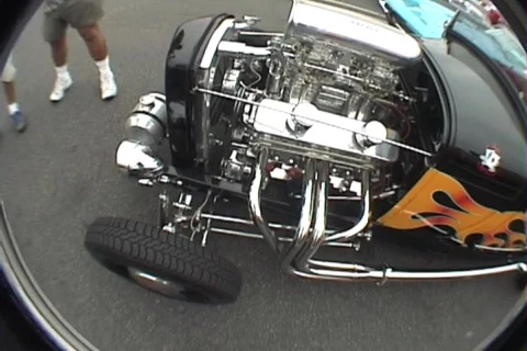 Duce flames hotrod Stock Footage 366973