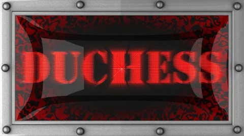 Duchess on led Video stock 8702856