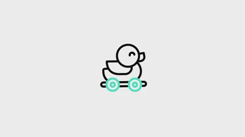 Duck Animated Icon Stock Footage 320225913