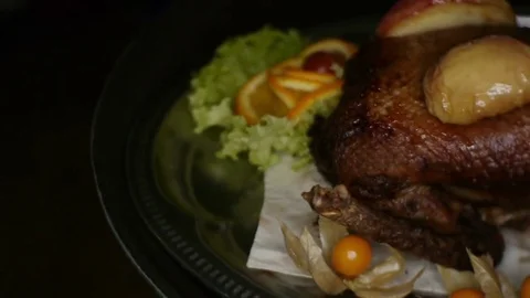 Duck With Apples Stock Footage 78595196