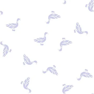 Duck bird glyph seamless pattern Illustrazione stock