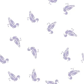 Duck bird glyph seamless pattern 스톡 일러스트