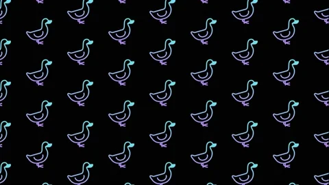 Duck Black Animated Loop Background 4K | Stock Video | Pond5